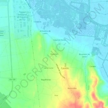 Boavista地形图、海拔、地势