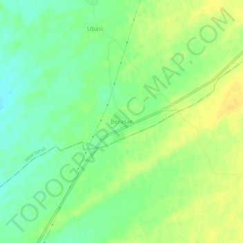 Berasar地形图、海拔、地势