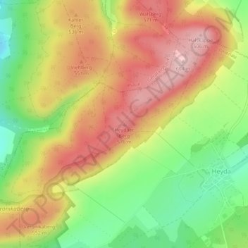 Heydaer Berg地形图、海拔、地势