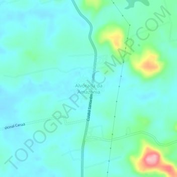Alvorada da Amazônia地形图、海拔、地势