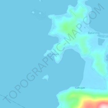 Basiao地形图、海拔、地势