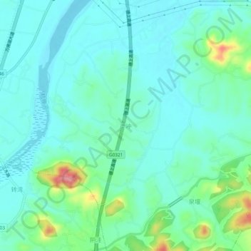严冲地形图、海拔、地势