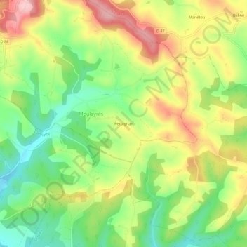 Perpignan地形图、海拔、地势