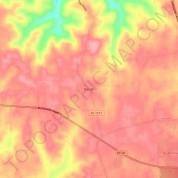 Decide地形图、海拔、地势