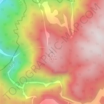 百丈山地形图、海拔、地势