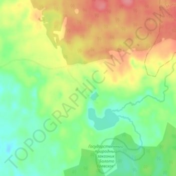 Врево地形图、海拔、地势