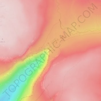 High Cup Nick地形图、海拔、地势