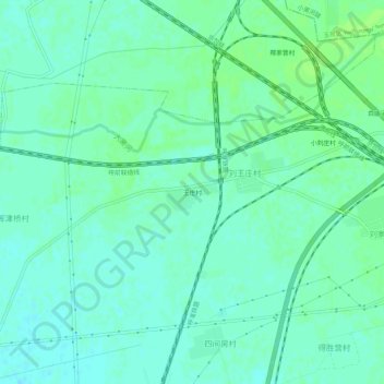 王庄村地形图、海拔、地势