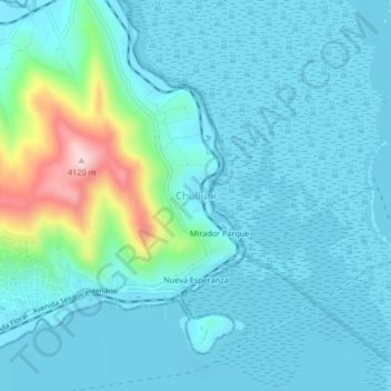 Chulluni地形图、海拔、地势