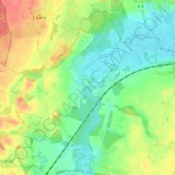 Eickhof地形图、海拔、地势