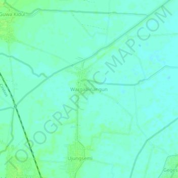 Wargabinangun地形图、海拔、地势
