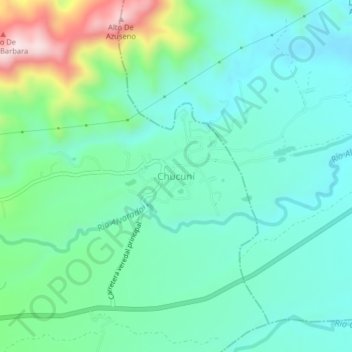 Chucuní地形图、海拔、地势