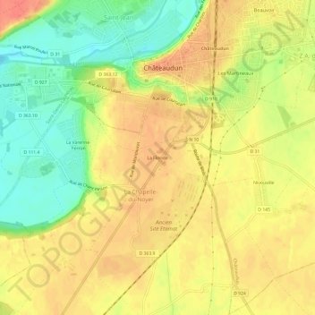 La Floride地形图、海拔、地势