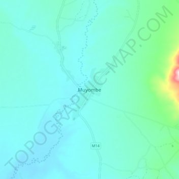 Muyombe地形图、海拔、地势
