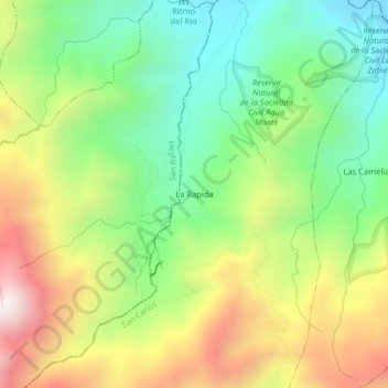 La Rapida地形图、海拔、地势