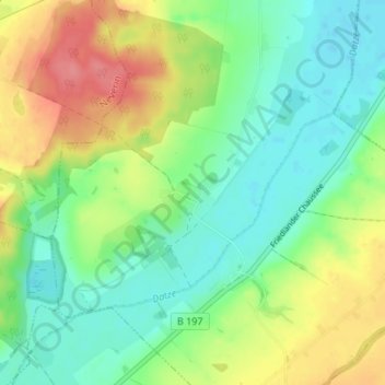 Bassow地形图、海拔、地势