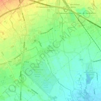 Novoledo地形图、海拔、地势