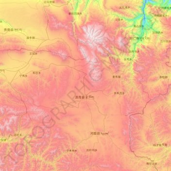 泽库县地形图、海拔、地势