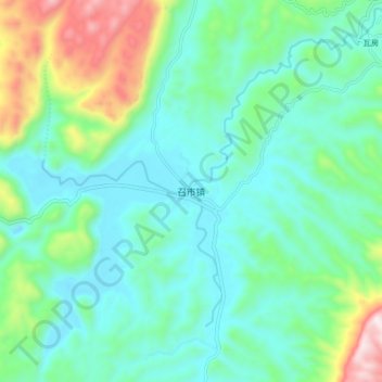 召市镇地形图、海拔、地势