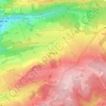 Xhoris地形图、海拔、地势
