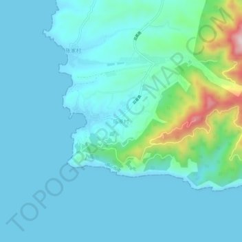 陈家村地形图、海拔、地势