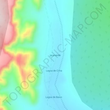 Jacarandá地形图、海拔、地势