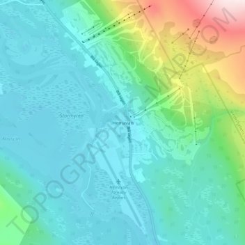 Hemavan地形图、海拔、地势