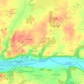 La Renarde地形图、海拔、地势