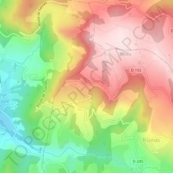 Bel-Air地形图、海拔、地势