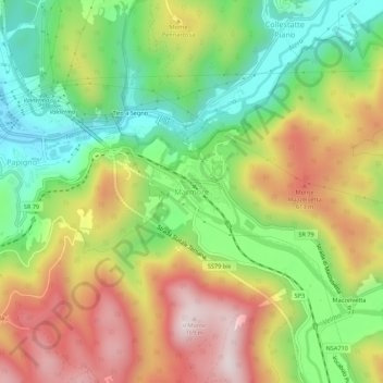 Marmore地形图、海拔、地势
