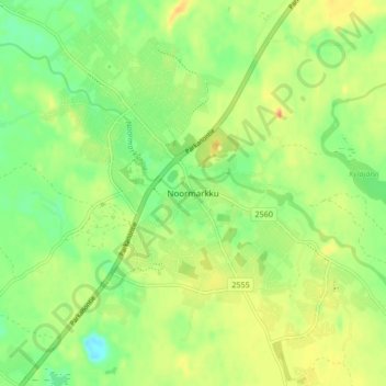 Noormarkku地形图、海拔、地势