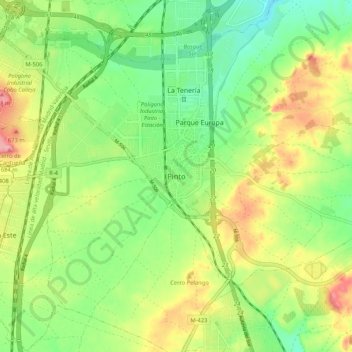 Pinto地形图、海拔、地势