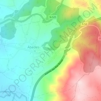 Felgoso地形图、海拔、地势
