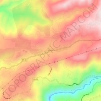 Pioneer地形图、海拔、地势