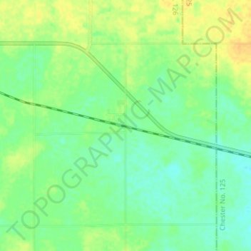 Candiac地形图、海拔、地势