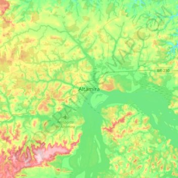 Altamira地形图、海拔、地势