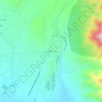 La Aguada地形图、海拔、地势