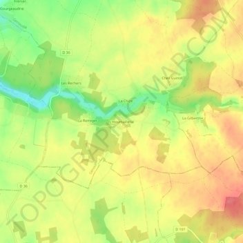 L'Houmaillerie地形图、海拔、地势