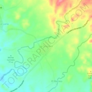 La Trinidad地形图、海拔、地势