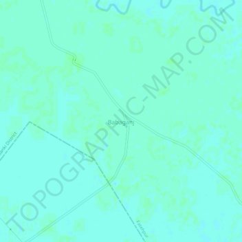 Babaganj地形图、海拔、地势