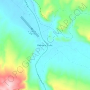 El Questro Station地形图、海拔、地势