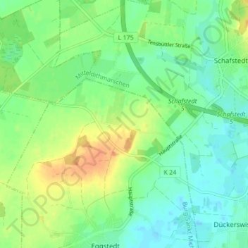 Eggstedter Holz地形图、海拔、地势