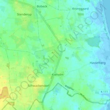 Gundelsby地形图、海拔、地势