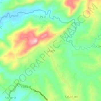 Cagay地形图、海拔、地势