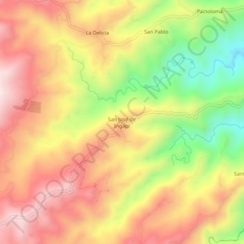San Jose de Ingapi地形图、海拔、地势
