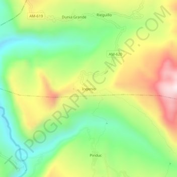 Ingenio地形图、海拔、地势