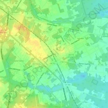 Atco地形图、海拔、地势