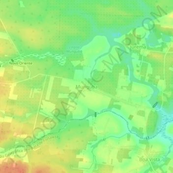 Munguba地形图、海拔、地势