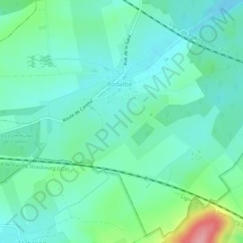 Chemin de Pierres地形图、海拔、地势