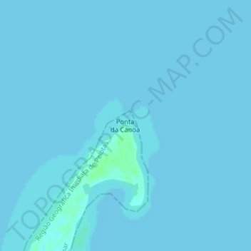 Ponta da Canoa地形图、海拔、地势